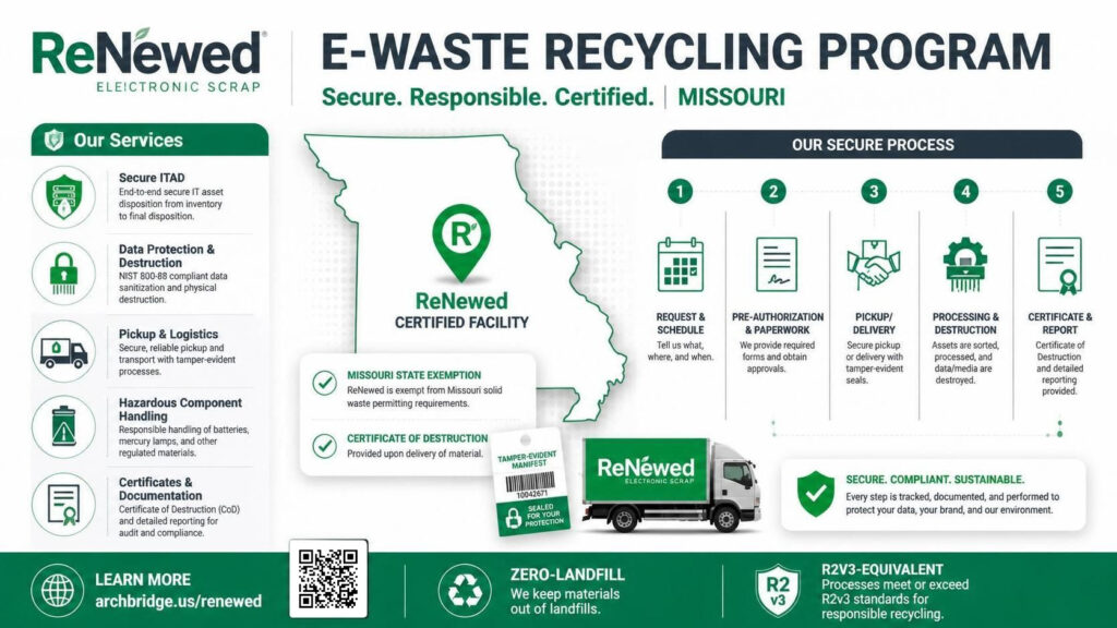 ArchBridge ReNewed E-Waste Recycling Missouri
